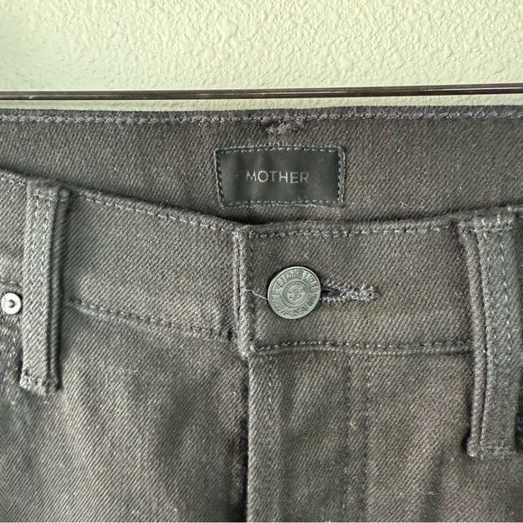 NWOT MOTHER Tomcat High Rise Ankle Straight Jeans Lasting Impression Black Denim - Picture 5 of 13